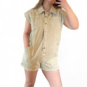 Mable Utility Button up Mechanic Romper size Medium Workwear